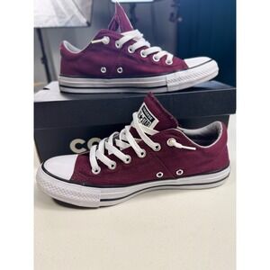 Converse All Star Maroon Low Top Sneakers Canvas Casual Shoes Women's Size 9